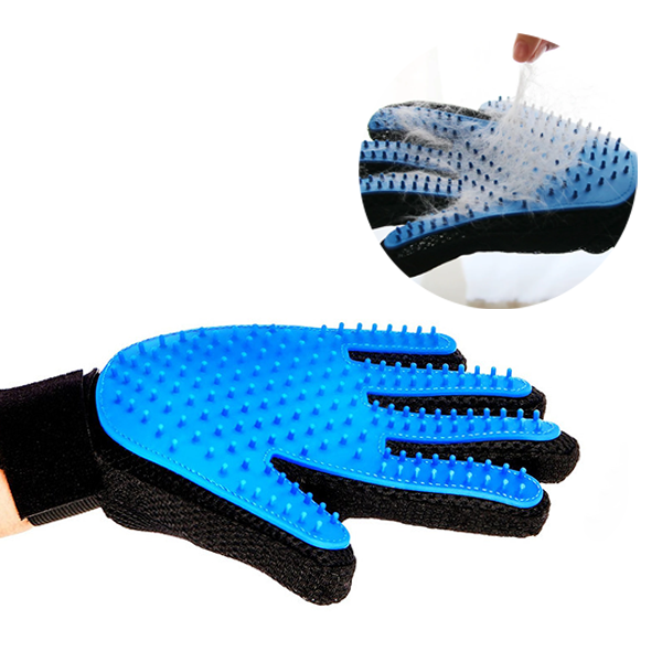 handske för hundvård, handske för hundbad, handskborste för hund, handske för avhårning, handske för hundtvätt