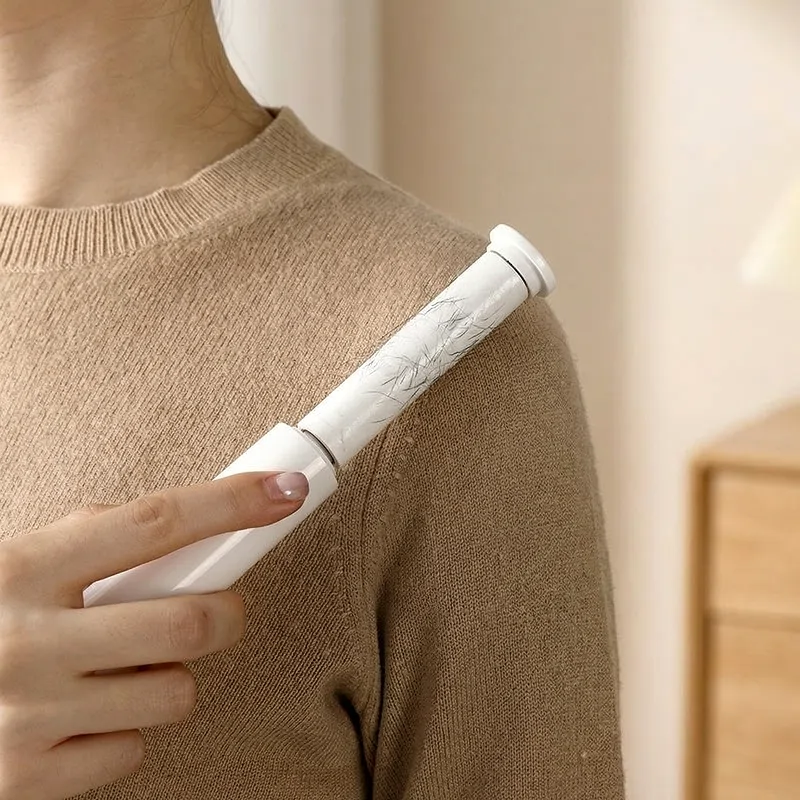 Kompakt Klistrig Hundhårsrulle Portabel Pälsborttagningsverktyg